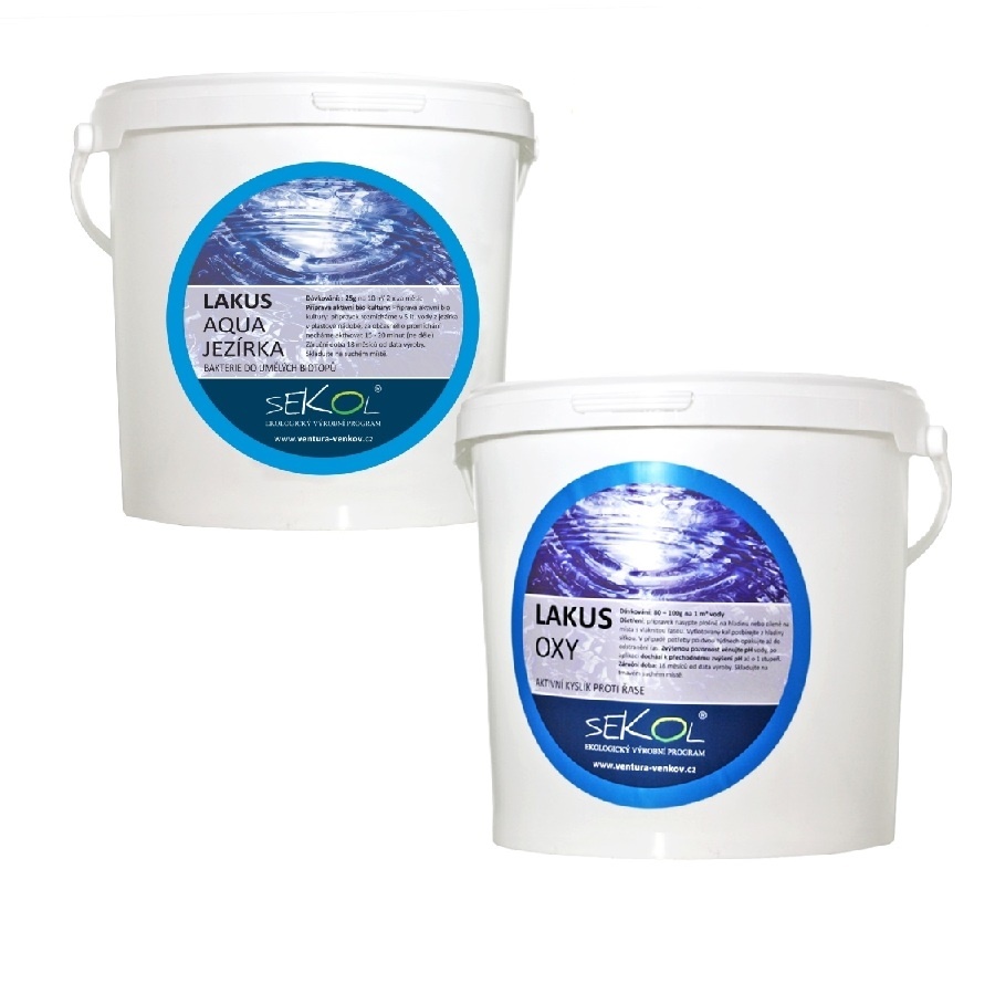 Set bakterií a aktivního kyslíku  - Lakus oxy 5kg, Lakus aqua 5kg 